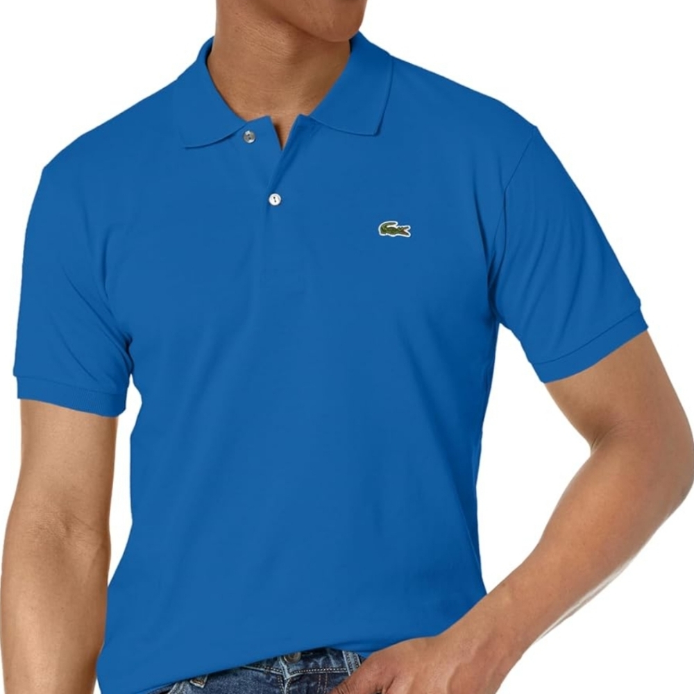 Lacoste - Camisa  polo  de manga corta  para hombre, estilo clásico  chine.